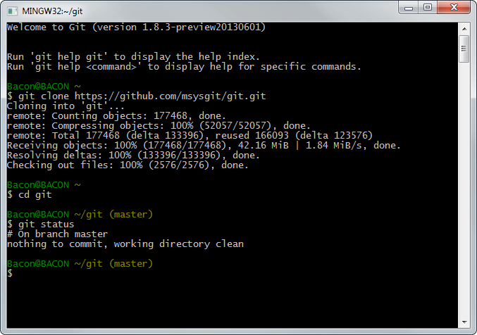 from command git bash windows